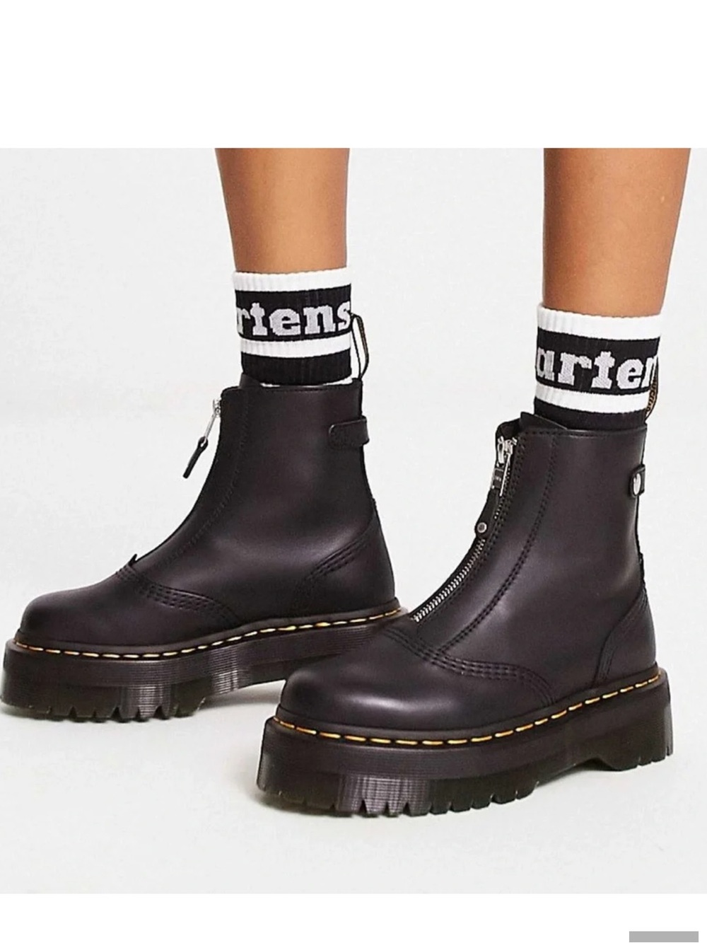 Doc Martens Jetta Quad Boots Zip Front Euro 41 Combat Boots 90s